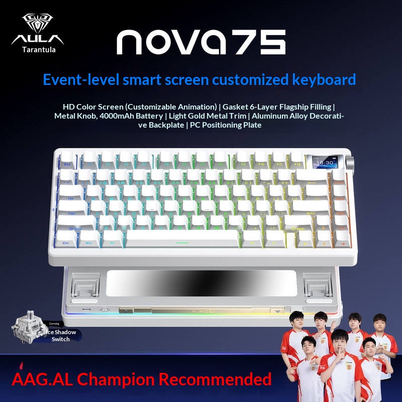 Esports Gaming Uk - NOVA75 Kablosuz 3 Modlu Mekanik Klavye