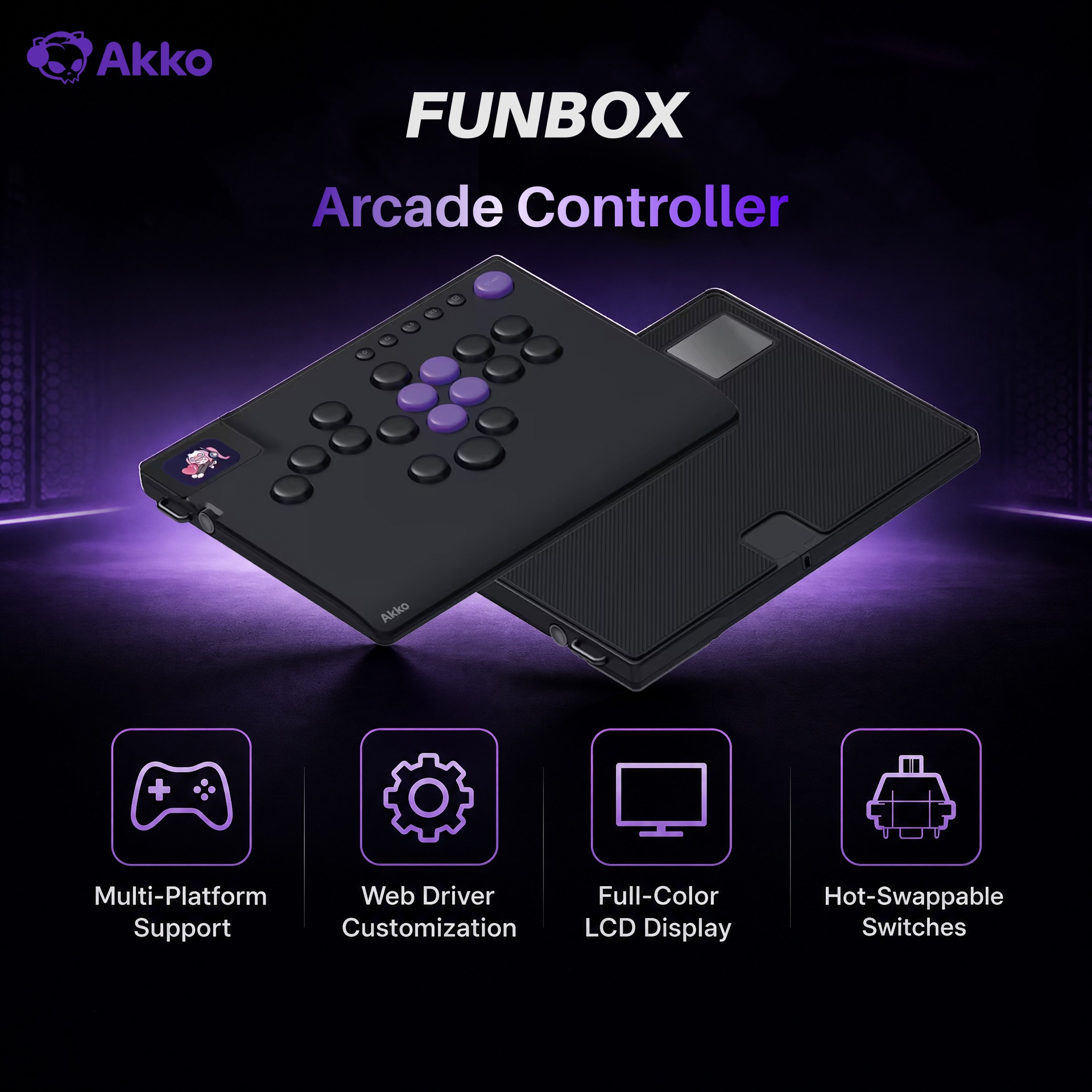 Esports Gaming Controller - Akko FUNBOX Manyetik Kolu Olmayan Hitbox